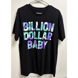 Billion Dollar Baby Men’s Graphic T-Shirt Size Large Black Purple Teal